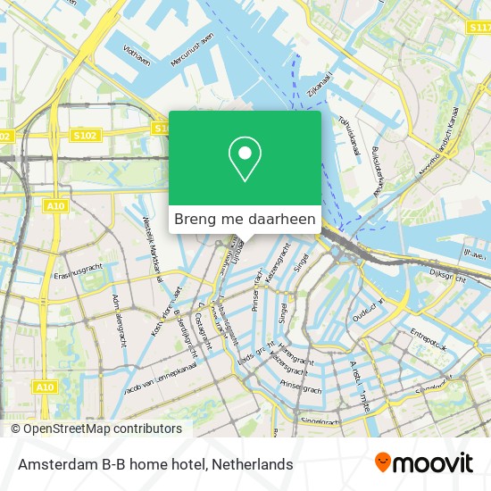 Amsterdam B-B home hotel kaart