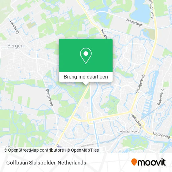 Golfbaan Sluispolder kaart