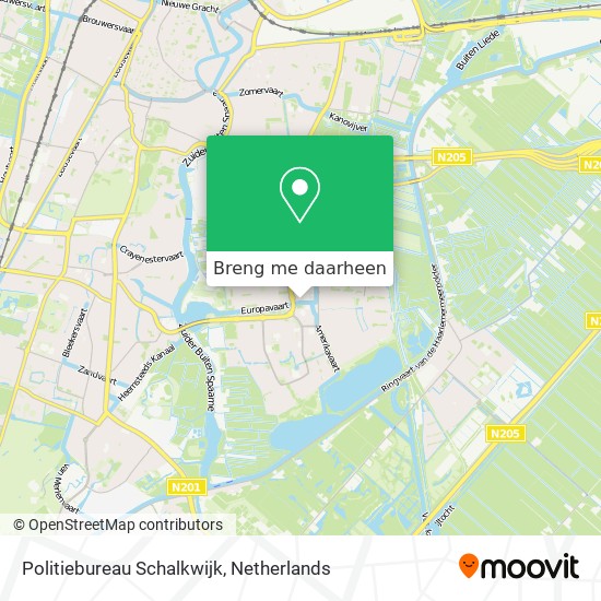 Politiebureau Schalkwijk kaart