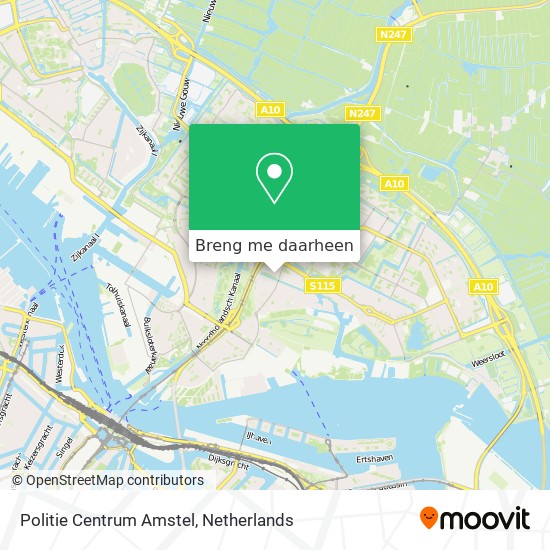 Politie Centrum Amstel kaart