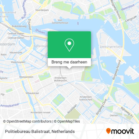 Politiebureau Balistraat kaart