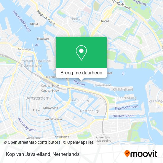 Kop van Java-eiland kaart