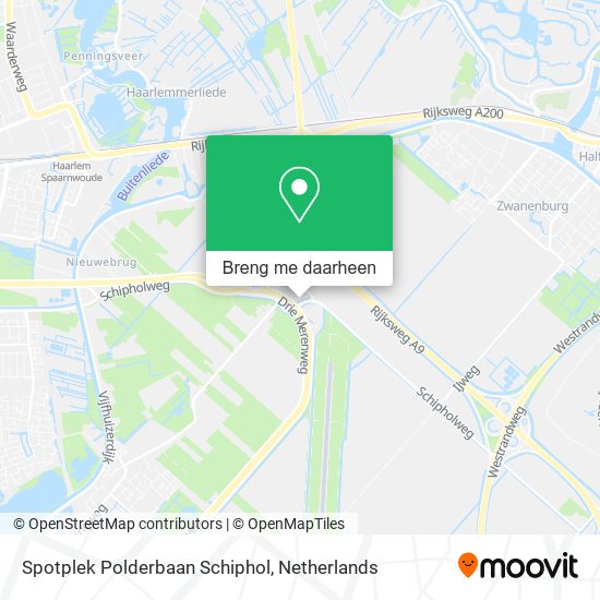 Spotplek Polderbaan Schiphol kaart