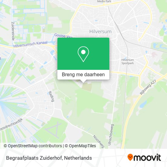 Begraafplaats Zuiderhof kaart