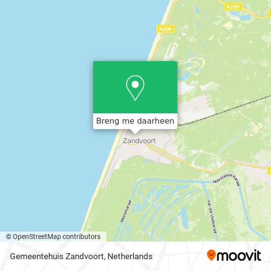 Gemeentehuis Zandvoort kaart