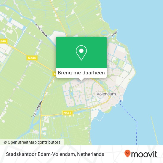Stadskantoor Edam-Volendam kaart