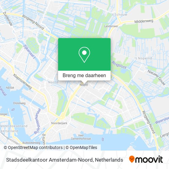Stadsdeelkantoor Amsterdam-Noord kaart