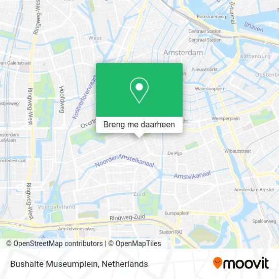 Bushalte Museumplein kaart