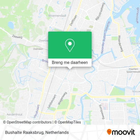 Bushalte Raaksbrug kaart