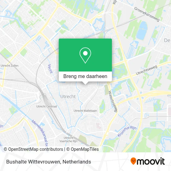 Bushalte Wittevrouwen kaart