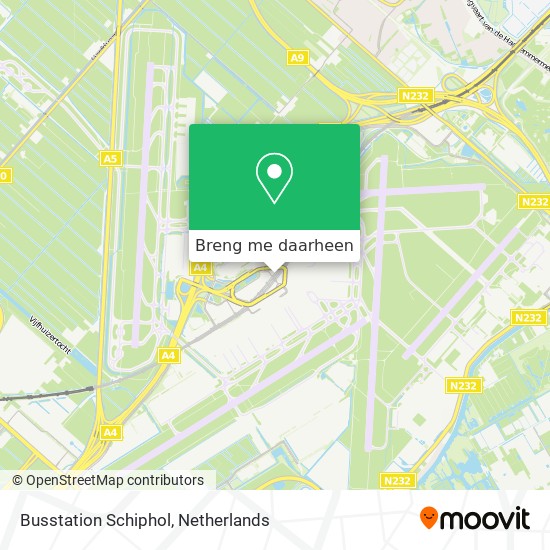 Busstation Schiphol kaart