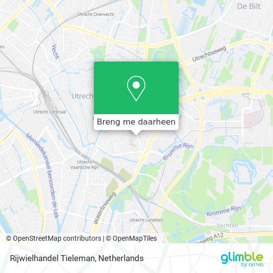 Rijwielhandel Tieleman kaart