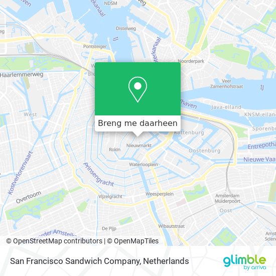 San Francisco Sandwich Company kaart