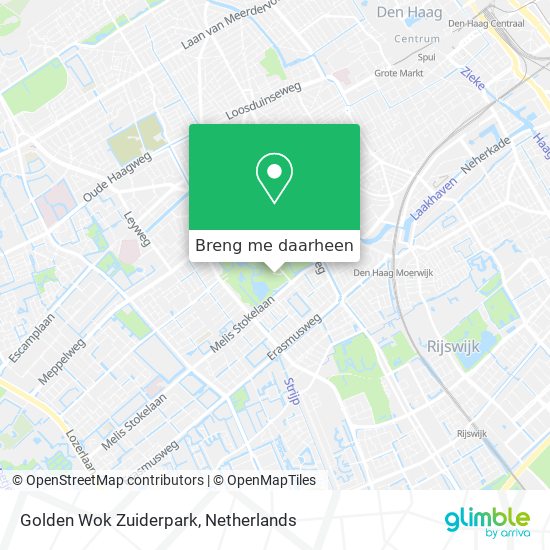 Golden Wok Zuiderpark kaart