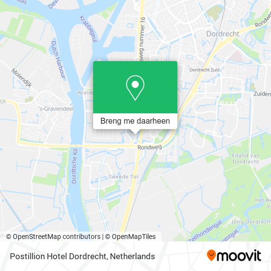 Postillion Hotel Dordrecht kaart