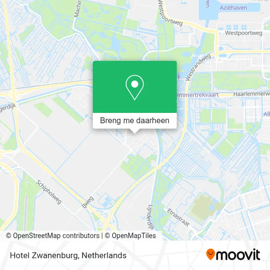 Hotel Zwanenburg kaart