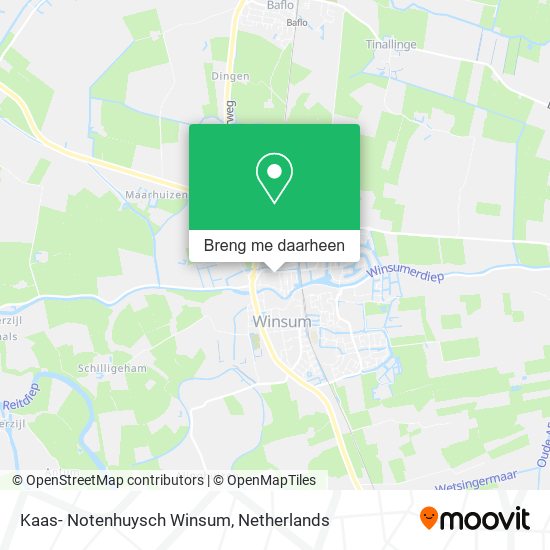 Kaas- Notenhuysch Winsum kaart