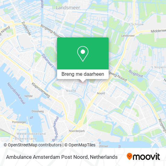 Ambulance Amsterdam Post Noord kaart