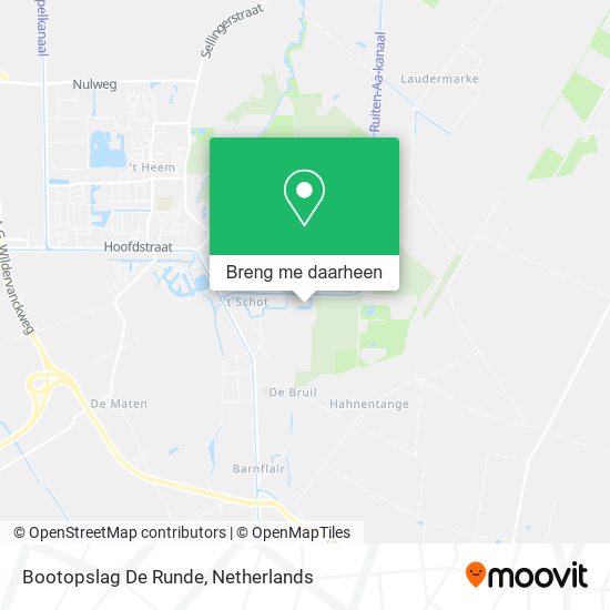 Bootopslag De Runde kaart