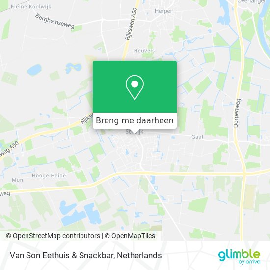 Van Son Eethuis & Snackbar kaart