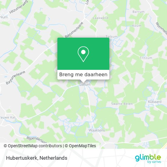 Hubertuskerk kaart