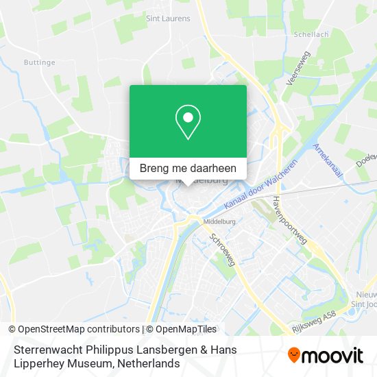 Sterrenwacht Philippus Lansbergen & Hans Lipperhey Museum kaart