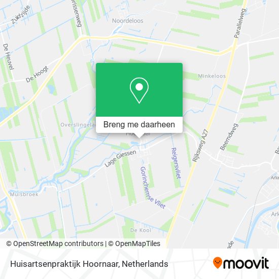 Huisartsenpraktijk Hoornaar kaart