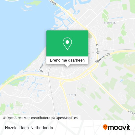 Hazelaarlaan kaart