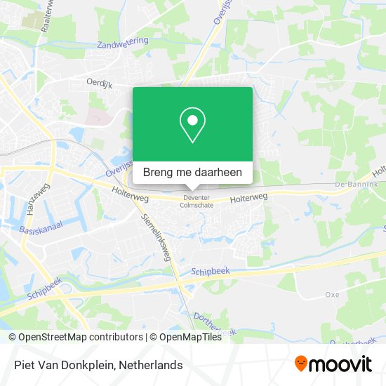 Piet Van Donkplein kaart