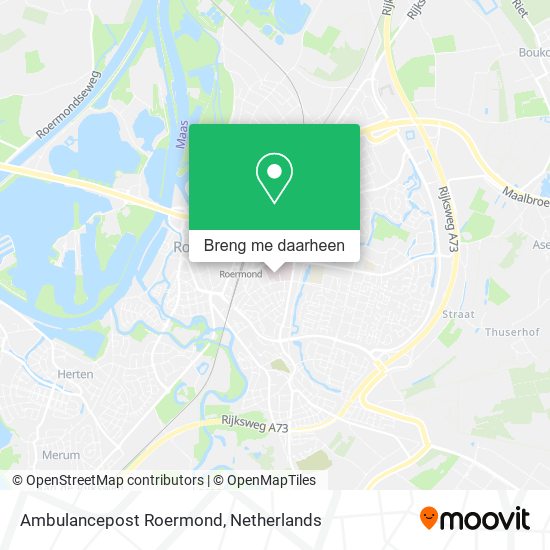 Ambulancepost Roermond kaart