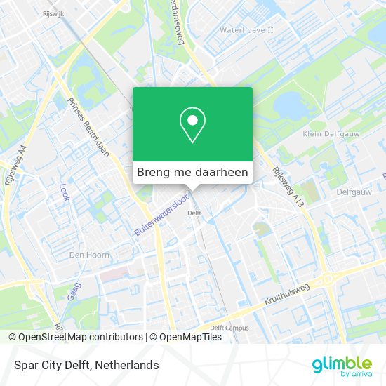Spar City Delft kaart