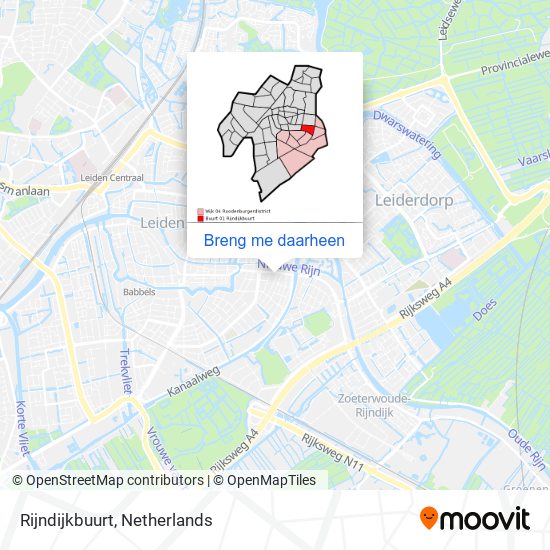 Rijndijkbuurt kaart