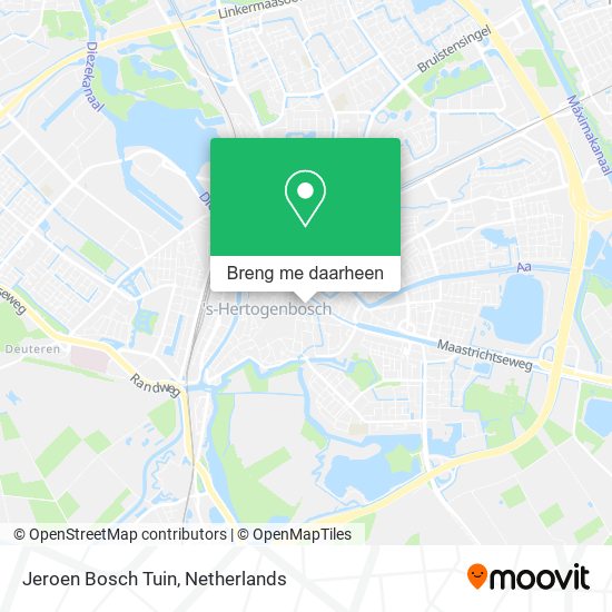 Jeroen Bosch Tuin kaart