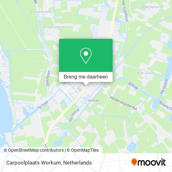 Carpoolplaats Workum kaart