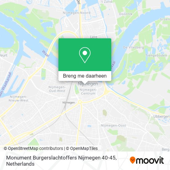 Monument Burgerslachtoffers Nijmegen 40-45 kaart