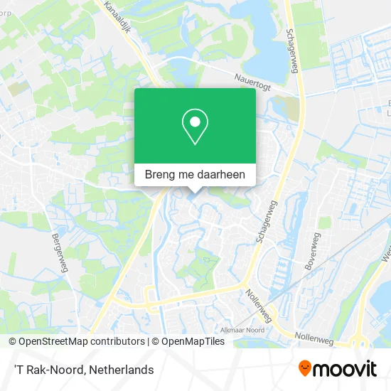 'T Rak-Noord kaart