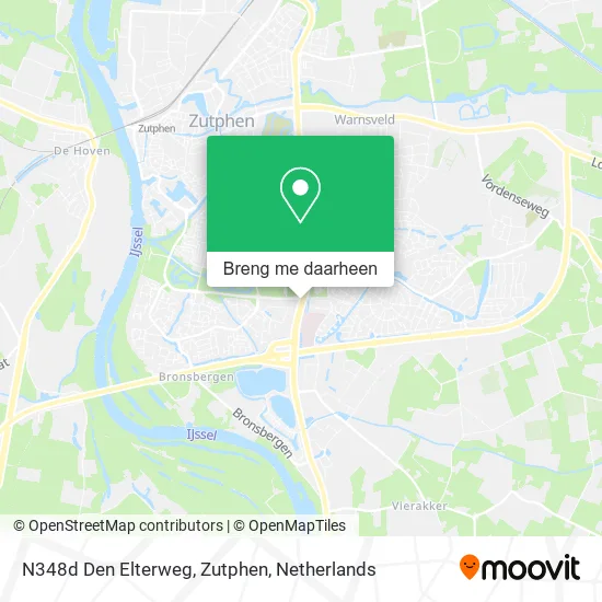 N348d Den Elterweg, Zutphen kaart