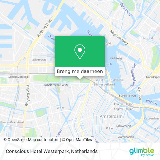 Conscious Hotel Westerpark kaart