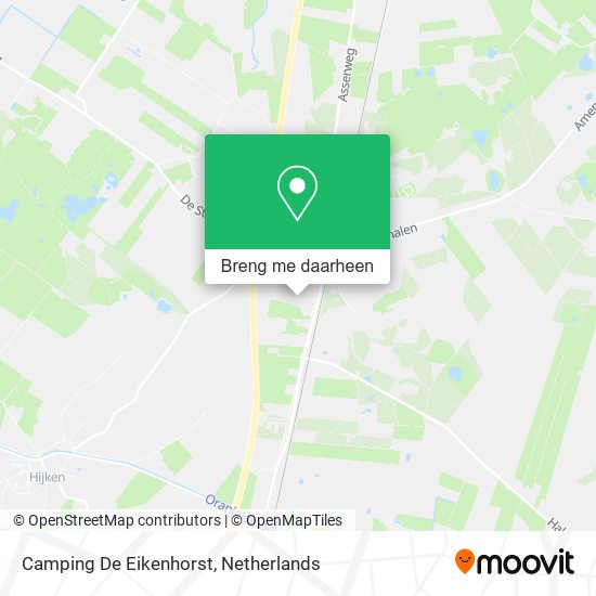 Camping De Eikenhorst kaart