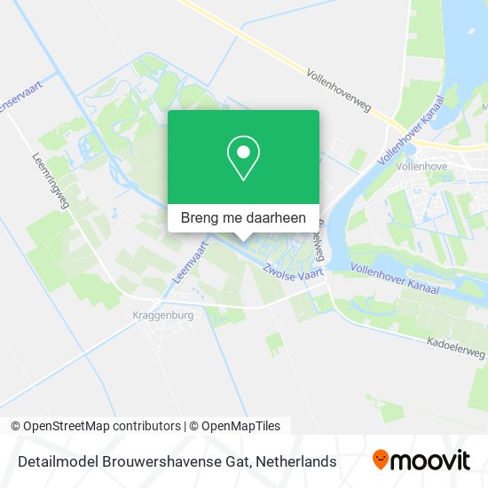 Detailmodel Brouwershavense Gat kaart