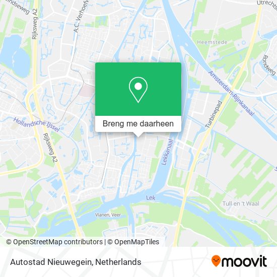 Autostad Nieuwegein kaart