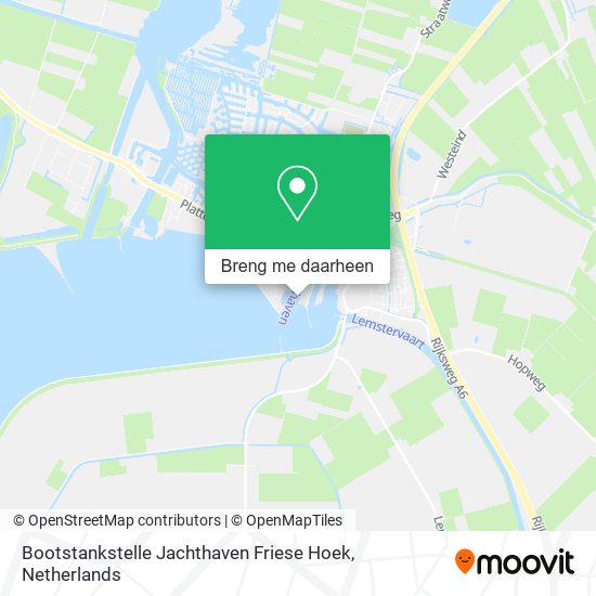 Bootstankstelle Jachthaven Friese Hoek kaart