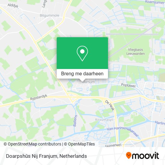 Doarpshûs Nij Franjum kaart