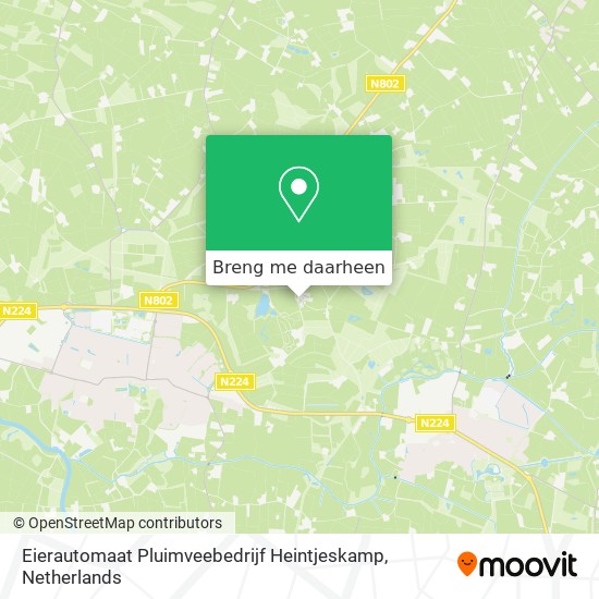 Eierautomaat Pluimveebedrijf Heintjeskamp kaart