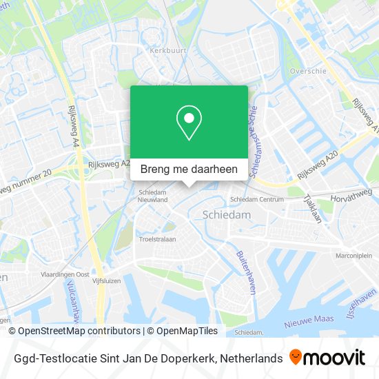 Ggd-Testlocatie Sint Jan De Doperkerk kaart