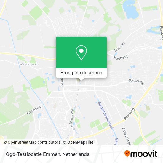 Ggd-Testlocatie Emmen kaart