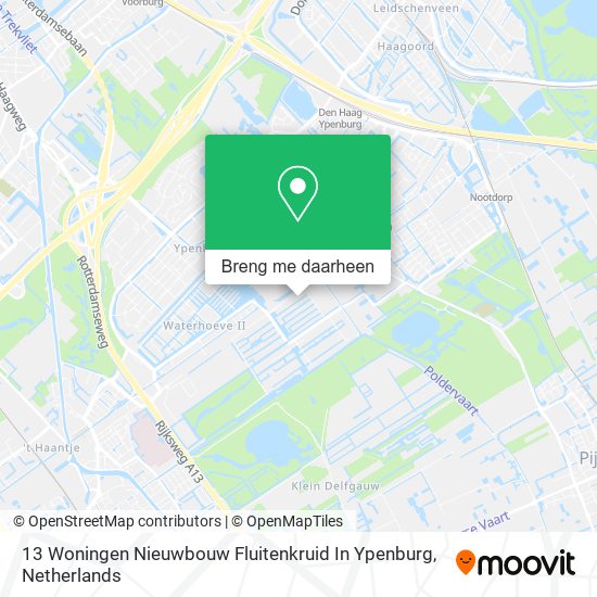 13 Woningen Nieuwbouw Fluitenkruid In Ypenburg kaart