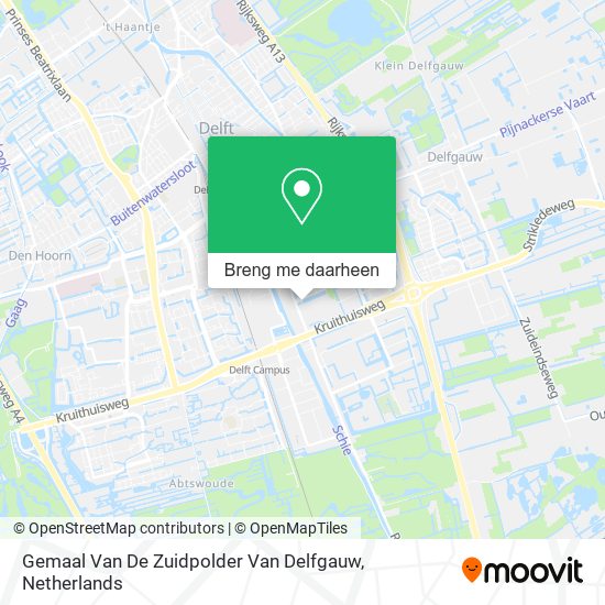 Gemaal Van De Zuidpolder Van Delfgauw kaart