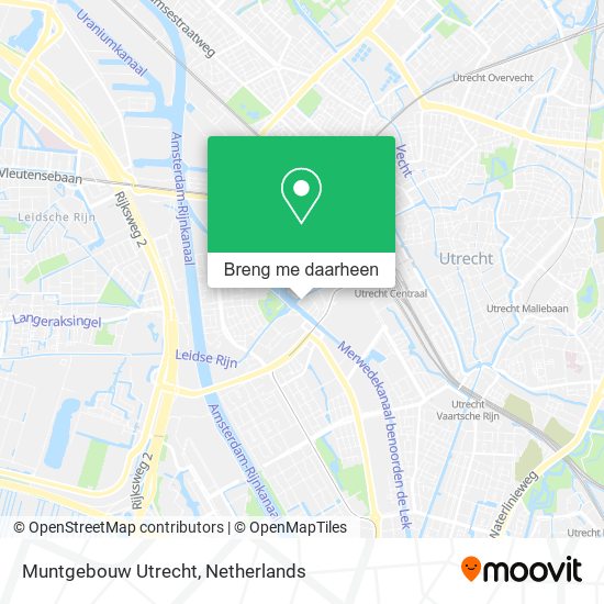 Muntgebouw Utrecht kaart