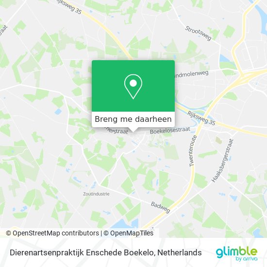 Dierenartsenpraktijk Enschede Boekelo kaart